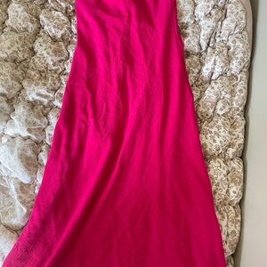 Elegant Pink Midi Dress